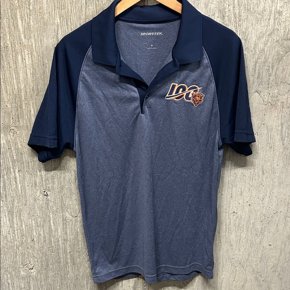 Chicago Bears Sport-Tek‎ Men's Polo Shirt in Navy and Gray- S